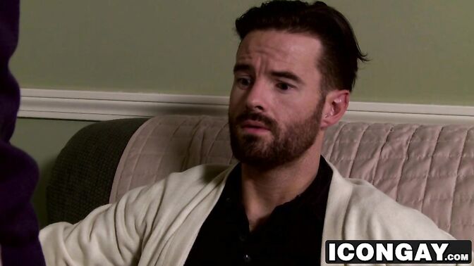 Hairy guy enjoying sex with big a cock