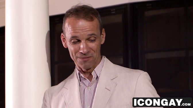 Two horny twinks having sex with condom