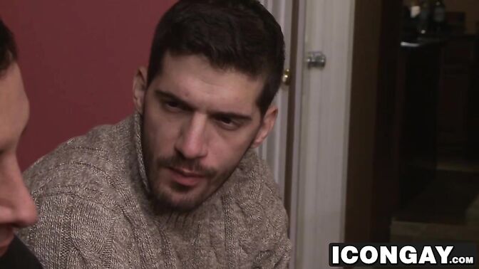 Nick watches Damon suck on his big dick