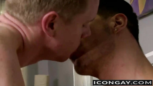 Brown hair Liam takes big cock in ass