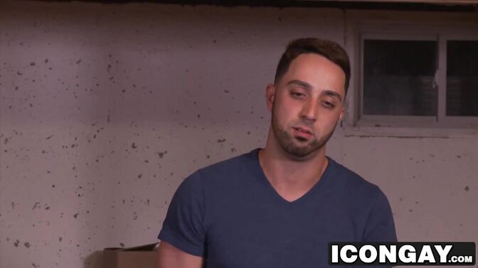 Hunk gay buddies fucked at the gym