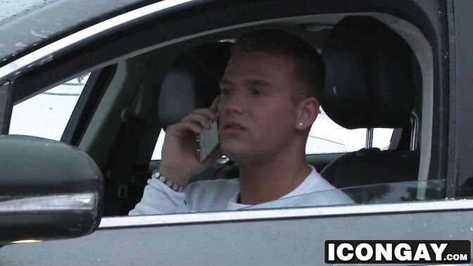 Super cute dude Brandon gets gangbanged