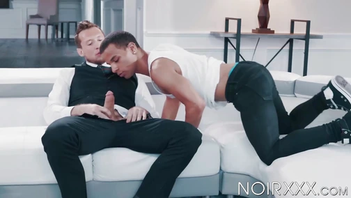 Sexy nugget Trelino will surely get into college after his remarkable blowjob to my dick