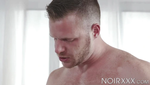 Ripped Aaron Trainer and Brian Bonds take turns in sucking their dicks
