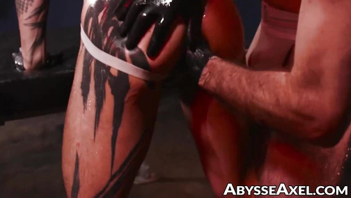 Hot Axel Abysse gets his tight ass🍑 slammed by Joel Daniels' massive hairy hand