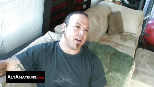 Hung dude Mike Hawk sprays his cum
