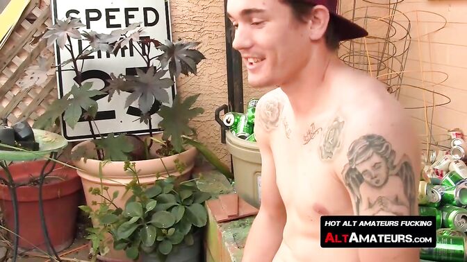 Lucas Daniels caresses his big prick