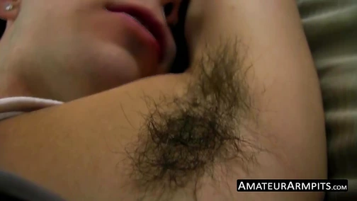 Young stud loves stroking his hairy tool