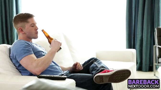 Sexy ass hunk getting his ass hammered