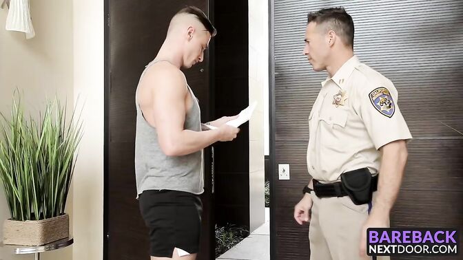 Officer barebacking sexy hung hunk