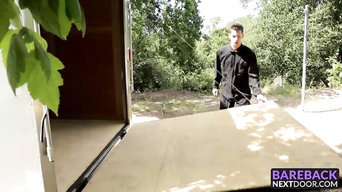 He shoves it raw into Brandons asshole