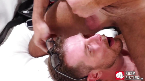 Mature guy fisted and rimmed by gay hunk
