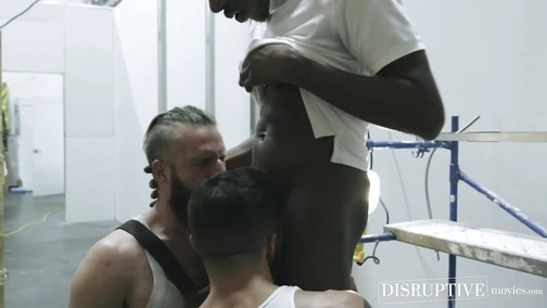 Inspector BBC threesome with hairy studs