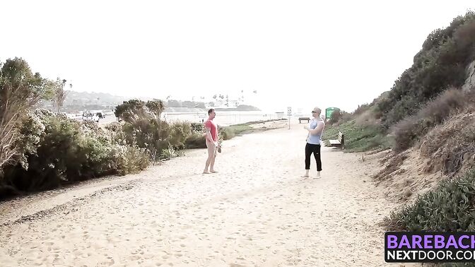 Muscle studs doing raw and hard bareback