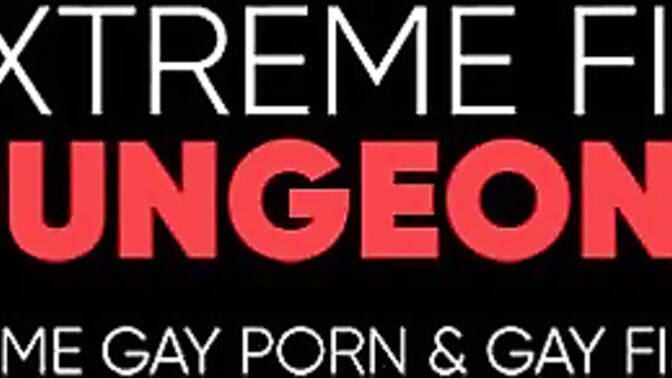 Hardcore fisting session with two gays