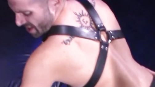 Hairy Nicolas Torri filled the throat of jock David Castan with his dick in a fist banging sex