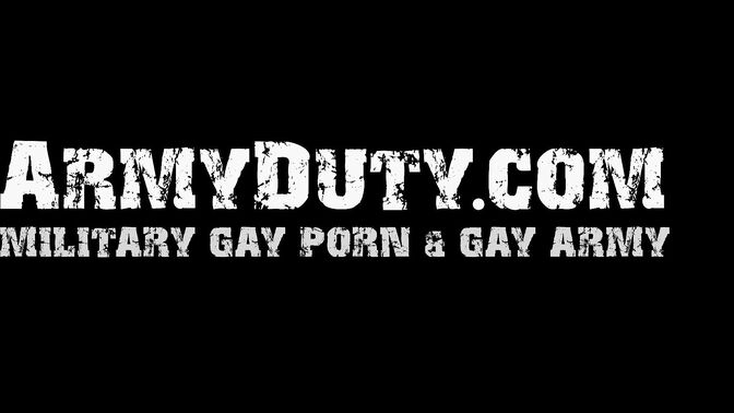 Hung military stud plays with his cock