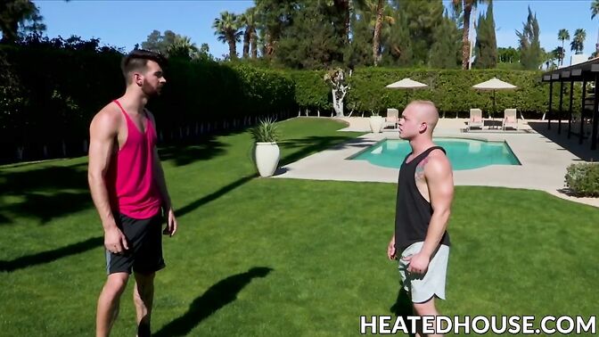 Manly and muscular studs fuck balls deep