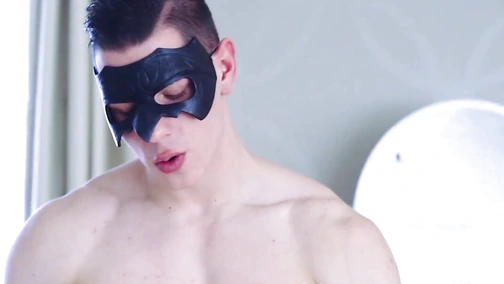 Muscular stud wanks his cock every day