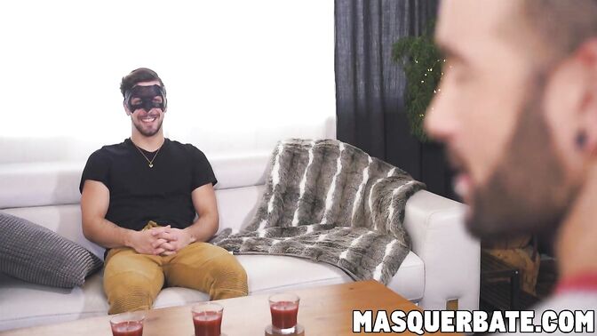 Hot stud receives a handjob from a twink