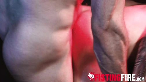 Muscular men enjoys a three way with Isaac X making him worship their cocks
