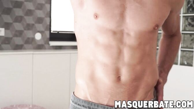 Gay jock jerked off by the filming guy