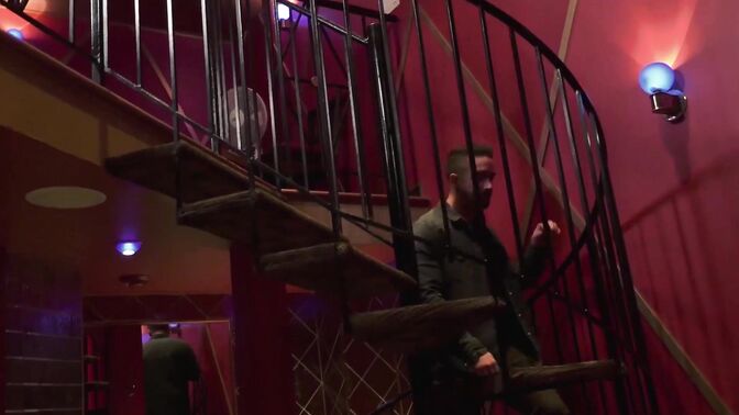 Stunning hunk stripteasing and stroking