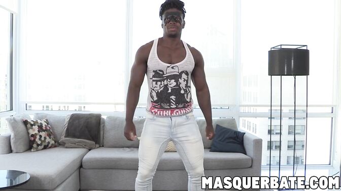 Hung black stallion drills a fleshlight