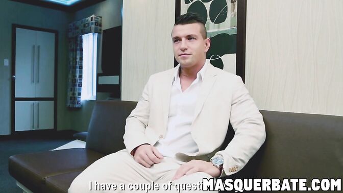 Solo masturbation day for young jock