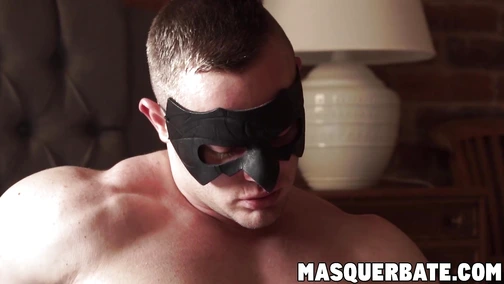 Avantgarde young hunk wanking and posing