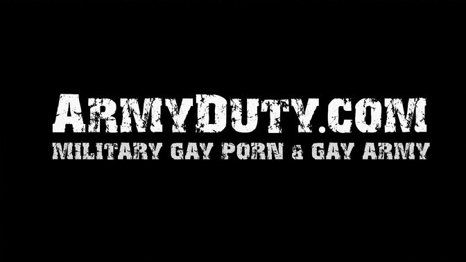Handsome army gays masturbate and fuck