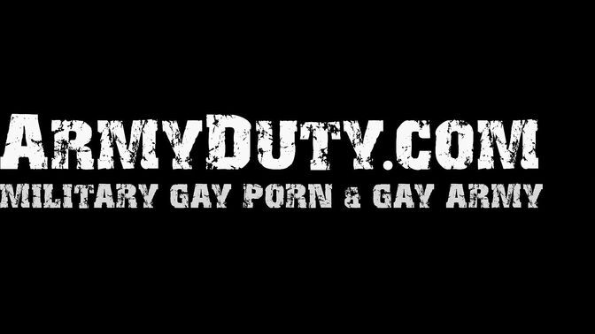 Military studs hiding in a room for sex