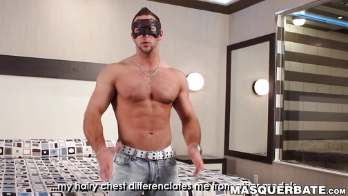 Hard muscled JP uses his skill hands for solo masturbating session