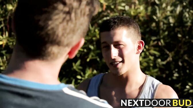 Jake presenting his hungry hole to Lucas