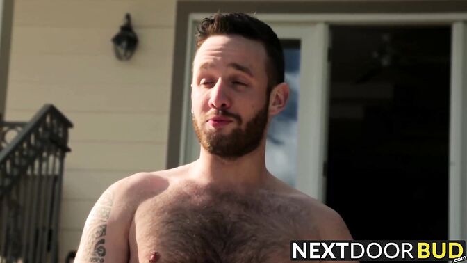 Hardcore threesome railing with hunks