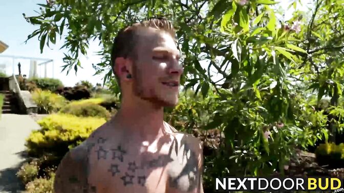 Outdoor anal sex with James and Jaxon