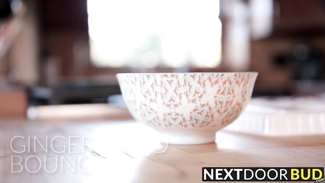 Twink barebacked after making cookies