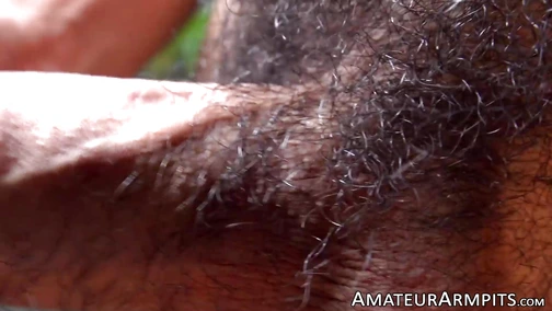 Very hairy Zeno Rey solo masturbating until ejaculation