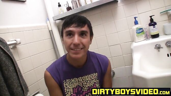 Yummy gay dude Nick masturbates alone