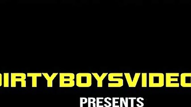 Slender twink masturbates in a garage