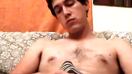 Classic twink vigorously strokes himself