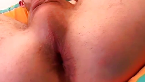 Gorgeous Garrett covered his chest with his massive load after stroking his gorgeous cock