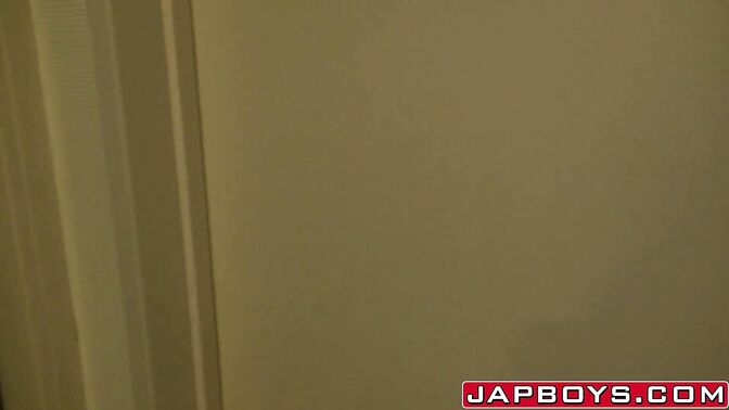 Gay Asian dudes not so solo masturbation