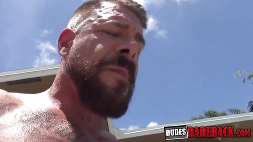 Hunky daddy Rocco Steele dominated and rammed the sweet hole of twink aron Slate