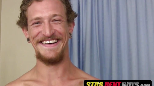 Cute guy receives a hot blowjob and comes hard