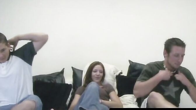 Naughty fuckers slam one horny teen