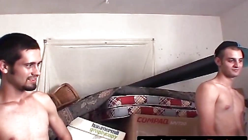Chubby cutie feasts on two big cocks