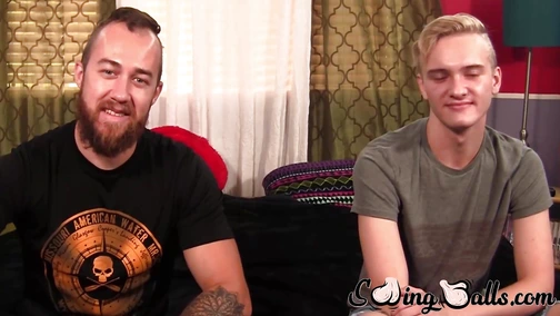 Hunk hottie John Powers oiled and sensually jacked off by Oliver Tucker