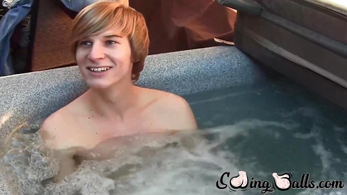 Beach stud William Steel didnt stop stroking his cock to expel hot jizz