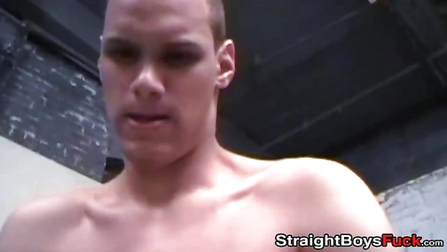Straight dude fucking blow up sex doll